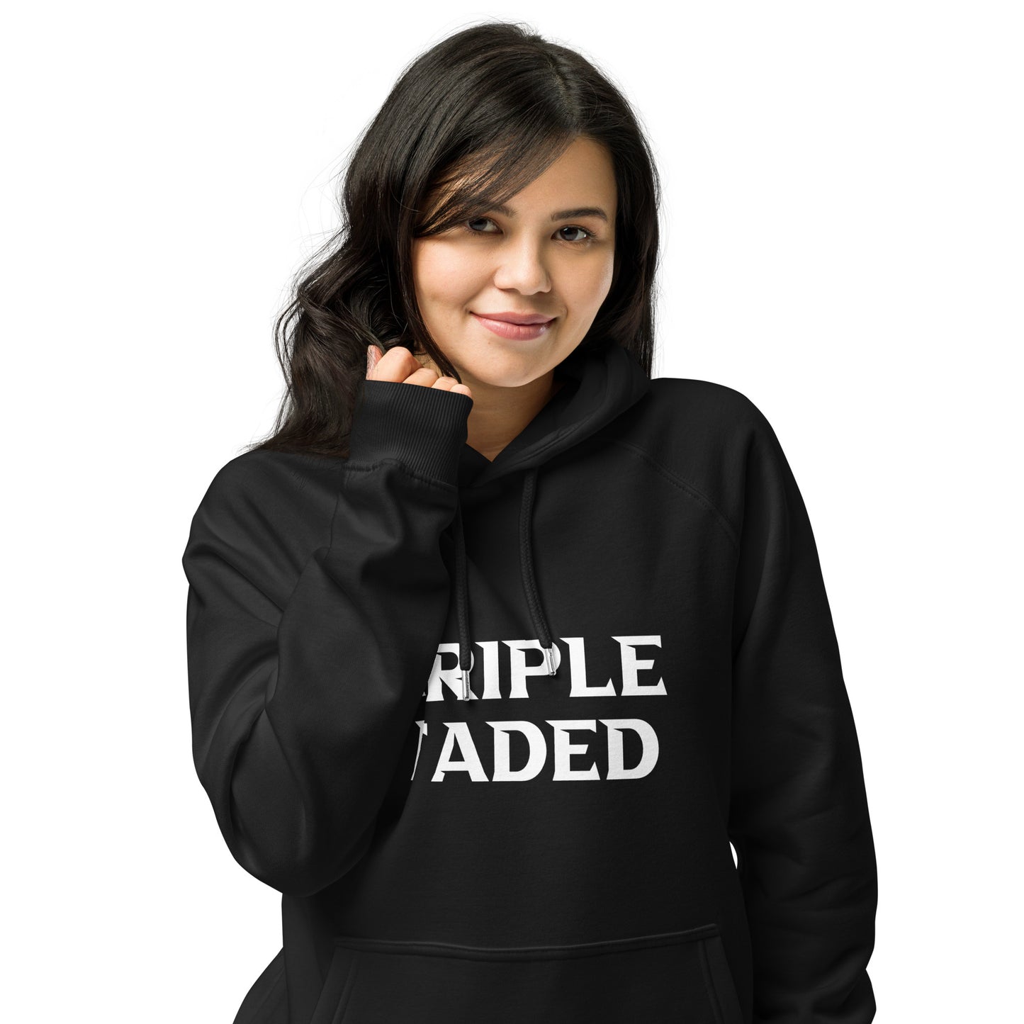 Triple Faded Unisex Eco Raglan Hoodie