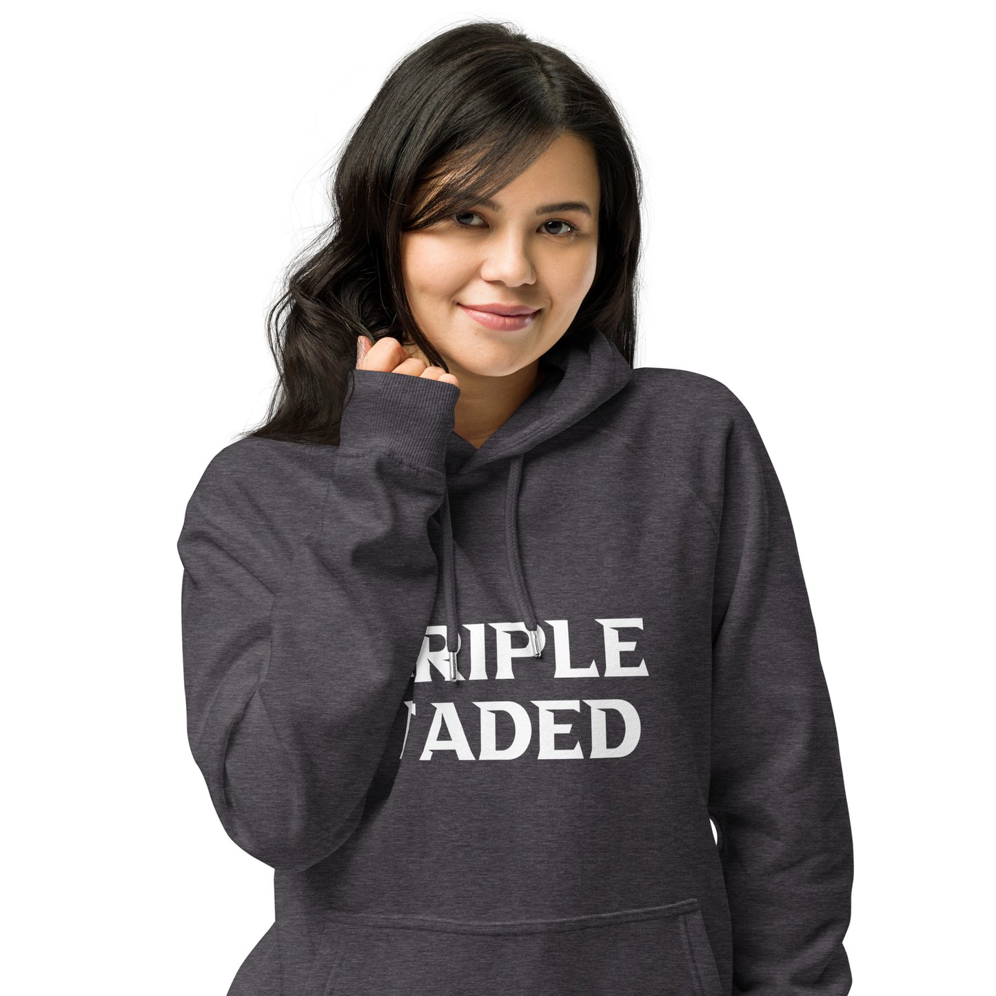 Triple Faded Unisex Eco Raglan Hoodie